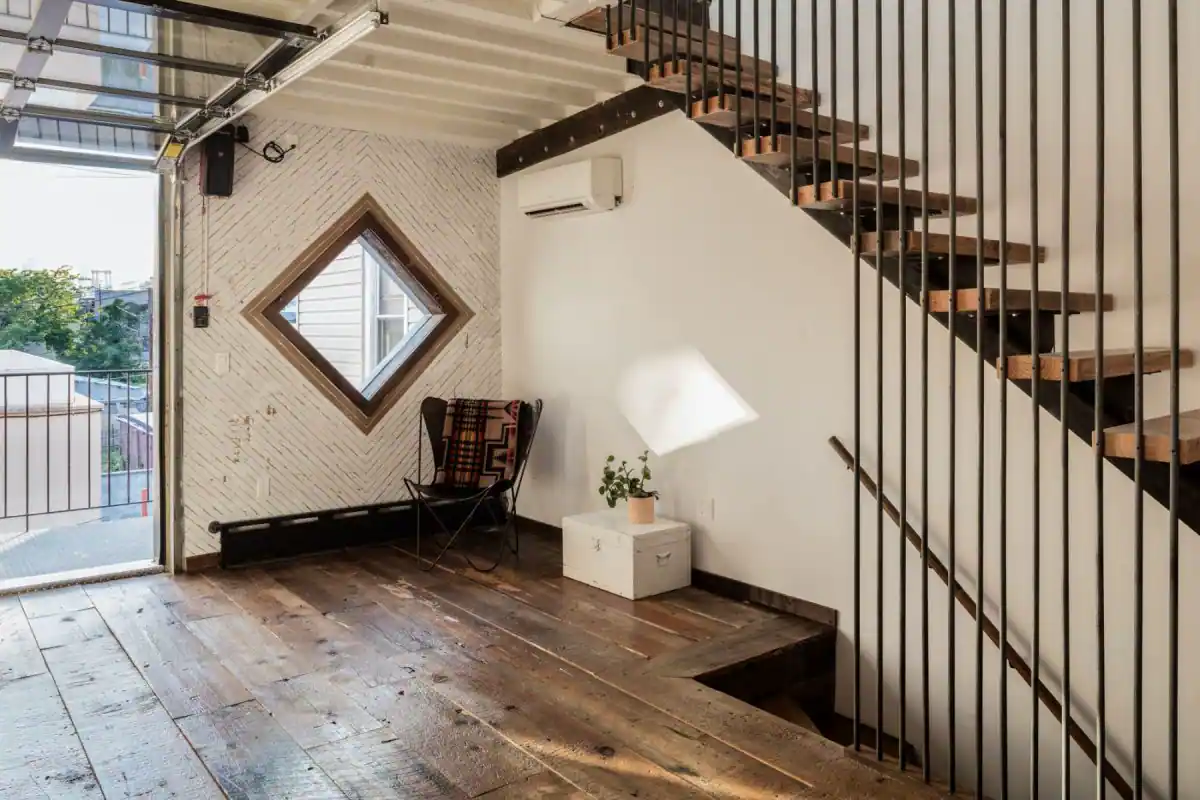 Urban Cowboy Brooklyn Private Townhouse Stairway and Balcony